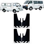 Mitsubishi L300 Siyah-Beyaz Fosforlu 4'lü Paçalık Çamurluk Tozluk MIT0FX00901