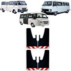 Peugeot J9 - J10 Kırmızı-Beyaz Fosforlu 4'lü Paçalık Çamurluk Tozluk PEU0FX02302