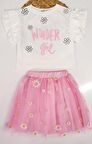 Wonder Girl Tütü Etekli Kız Çocuk Takım
