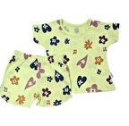 Çiçekli Bebek Şortlu Takım