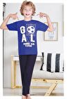 Gool Kısa Kollu Erkek Çocuk Pijama Takım