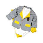 Ceket Hırkalı Erkek Bebek Alt Üst Takım 3lü