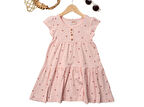 Çiçekli Kız Çocuk Yazlık Elbise  ST08699