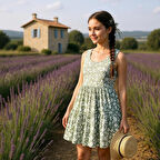 Çiçekli Kız Çocuk Elbise