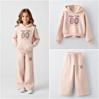 New York Kapüşonlu Kız Çocuk Eşofman Takım