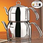 Kahramanlar Mega Boy Çaydanlık Takımı 3 Adet Cam Kupa Hediyeli