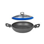 Mehtap Granit Sahan 20 CM Mavi Silikon Kapaklı