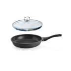 Schafer Stark 28 CM Döküm Tava Cam Kapaklı