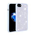 Gpack Apple iPhone 8 Kılıf Parlak Taşlı Ston Kapak Silikon