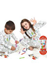Uzun Kollu Kalem Hediye BOYANABİLİR Erkek  Kız  Çocuk Pijama Takımı Yıkama Sonrası Leke Bırakmaz