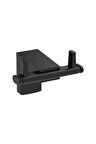 F1 SERİSİ İKİLİ ASKILIK MAT SİYAH Banyo Askısı İKİLİ