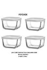 Feyzade Cube Saklama Kabı 4 Adet 270cc (CUB-225)