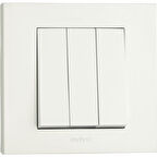 5 Adet Ovivo Grano Beyaz Üçlü Anahtar Çerçeve Dahildir