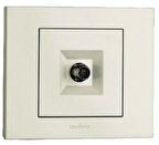 12 Adet Ovivo Grano Beyaz Uydu Tv Prizi F Konnektör Çerçeve Dahil