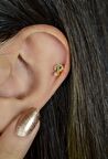 P Harfi Piercing Helix Kıkırdak Lob Tragus
