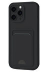 Apple iPhone 16 Pro Max Kılıf Kartlıklı Soft Silikon Azn-Kelvin