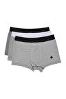 Adam Boxes Boxer Trunk Neo-Cosy 
3'lü Paket - Gri, Antrasit, Gri Çizgili