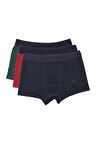 Adam Boxes Boxer Trunk Neo-Gracia 
3'lü Paket - Koyu Yeşil, Bordo, Lacivert