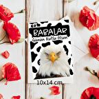 Kartal Çizimli Babalar Günü Tebrik Kartı