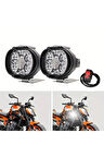 Motosiklet 6 Ledli Drl Sis Farı Seti