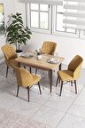 Rovena Lera Meşe 70x110 Sabit Mdf Yemek Odası Takımı 4 Adet Sandalye