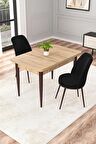 Rovena Duru Meşe 70x110 Sabit Mdf Yemek Odası Takımı 2 Adet Sandalye