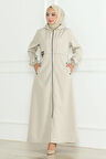 Armalı Fermuarlı Trençkot Bej 19217