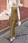 Kemerli Yelek Pantolon Takım Haki 19250