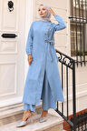 Çıtçıt Detaylı Kot Takım Açık Mavi 19262