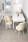 Rovena Bade Beyaz 70x114 Açılabilir Mdf Yemek Odası Takımı 4 Adet Sandalye