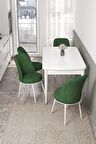 Rovena Bade Beyaz 70x114 Açılabilir Mdf Yemek Odası Takımı 4 Adet Sandalye