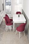 Rovena Bade Beyaz 70x114 Açılabilir Mdf Yemek Odası Takımı 4 Adet Sandalye