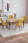 Rovena Bade Meşe 70x114 Açılabilir Mdf Yemek Odası Takımı 4 Adet Sandalye