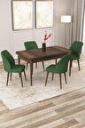 Rovena Lora Barok 70x114 Açılabilir Mdf Yemek Odası Takımı 4 Adet Sandalye