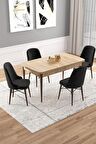 Rovena Rain Meşe 70x114 Açılabilir Mdf Mutfak Masası Takımı 4 Adet Sandalye