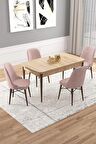 Rovena Rain Meşe 70x114 Açılabilir Mdf Mutfak Masası Takımı 4 Adet Sandalye
