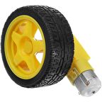 Robot Smart Car 3 6V DC Motor ve Tekerlek Seti