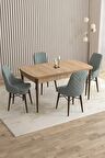 Rovena Almira Meşe 70x114 Açılabilir Mdf Mutfak Masası Takımı 4 Adet Sandalye