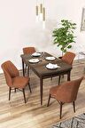 Rovena Mary Barok 70x114 Açılabilir Mdf Mutfak Masası Takımı 4 Adet Sandalye
