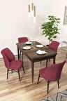 Rovena Mary Barok 70x114 Açılabilir Mdf Mutfak Masası Takımı 4 Adet Sandalye