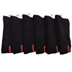 Erkek Siyah 6'lı Kışlık Kalın Pamuklu Termal Uzun Havlu Çorap