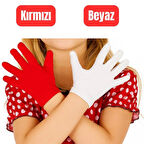 Çocuk Kırmızı Beyaz Unisex 6 - 9 Yaş - Bando - Pandomim - Gösteri - Merasim - Etkinlik Eldiveni - 23 Nisan - 19 Mayıs - 29 Ekim