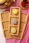 Bambum 3 Bölmeli Bambu Dikdörtgen Servis Tabağı – Kahvaltı, Atıştırmalık ve Sunum Tepsisi