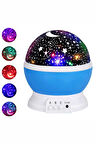 Star Master Dönen Renkli Ay Yıldızlı Gökyüzü Projeksiyon Gece Lambası Küre Top