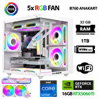 Xaser Cube X240 i7 14700F 32GB DDR5 Ram 1TB M.2 NVMe SSD 16GB RTX5060 Ti Sıvı Soğutmalı Masaüstü Oyuncu Bilgisayarı