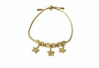 Kadın Çelik Yıldız Sallantılı Altın Renk Bileklik