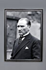 Atatürk Portresi Dijital Baskılı Kadife Kumaş Çerçeveli Tablo TBL0041