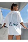 Unisex DALGA Baskılı Oversize Tshırt