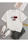 Unisex KEEP GOING Baskılı Oversize Tshırt