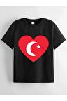 Unisex Rahat Kalıp Pamuklu Baskılı Çocuk T-shirt